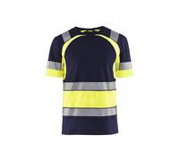 Blaklader 342110308833L High Vis T-Shirt, Navy Blue/Yellow, Size L