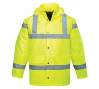 High Visibility Traffic Jacket Yellow Large - Waterproof - Portwest S460YERL