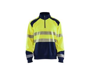 High-visibility trucker-neck sweatshirt Blaklader Jaune 2XL