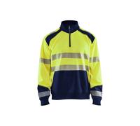 High-visibility trucker-neck sweatshirt Blaklader Jaune L