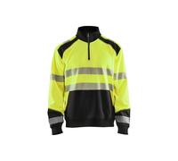 High-visibility trucker-neck sweatshirt Blaklader Jaune M
