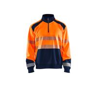 High-visibility trucker-neck sweatshirt Blaklader Orange 3XL