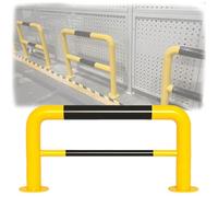 High Visibility UShaped Parking Stop BlockerProtect Bumper & Driveway Stainless Steel Pedestrian Aisle Divider Guardrail (39.3x39.3in)