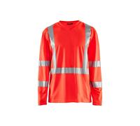 High-visibility v-neck anti-uv anti-odour long-sleeved T-shirt Blaklader Rouge XL
