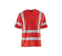 High-visibility v-neck anti-uv T-shirt Blaklader Red 3XL