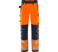 High visibility work trousers class 2 Fristads Green 2645 GSTP Orange D84
