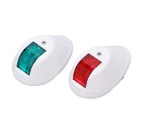 High Visibility Yacht Signal Light 3W LED Navigation Bow Lamps Red Green Light for Boats Under 12m DC12V24V (White)