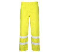 High Visibility Yellow Traffic Trousers Large - Pu Coated - Portwest S480YERL