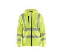 High-visibility zip-up hooded sweatshirt Blaklader Jaune XL