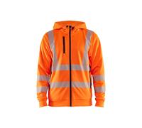 High-visibility zip-up hooded sweatshirt Blaklader Orange 4XL