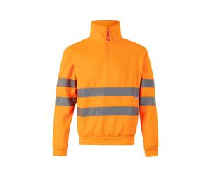 High Visibility Zip-Up Sweatshirt Velilla Orange 5XL