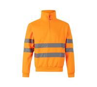 High Visibility Zip-Up Sweatshirt Velilla Orange XL