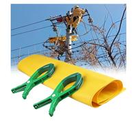 High-Volta Ilat Blanket Electl EVA Ilating Blankets for Line Maintenance, High Volta Blanket with Clips, Portable Yellow Flexible Ilating Blanket Kit(0.4KV-100x80cm)