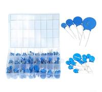 High Voltage Ceramic Capacitor Set 24 Values 395Pcs | Aluminum radial style, stable capacitance, temperature resistant, long for service life, clear value markings