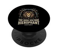 High Voltage Hierophant Expert Electrician Lion Graphic PopSockets Adhesive PopGrip