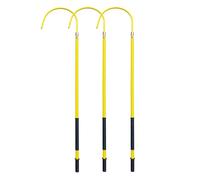 High Voltage Hook with Pole for Electrical Safety - 3ft 5ft 6ft 10ft Lengths - Heavy Duty Emergency Insulated Life-Saving Hook (Yellow 3 Pack)