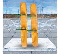 High Voltage Insulated Blanket, Electric Shock Safety Insulating Blanket 2 Pack with Clamps, Dielectric Pad for Construction, 0.4kV