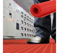 High Voltage Insulated Floor Mat, Non-Conductive Rubber Mat for Electrical Safety, 25KV, 1mx1m, Ideal for Commercial and Factory Use, Protects Against Electrical Shock