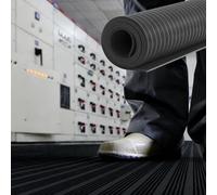 High Voltage Insulated Floor Mat, Non-Conductive Rubber Mat for Electrical Safety, 25KV, 1mx1m, Ideal for Commercial and Factory Use, Protects Against Electrical Shock