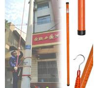 High Voltage Insulated Grade Rod, Adjustable Measuring Pole with Carrying Bag, Electrical Work/Land Surveying Load Height Survey Stick for Accurate Measurement(2 Pack,15m/49.2ft)