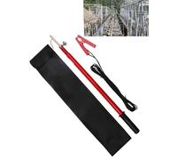 High Voltage Insulated Hot Stick, 10kV-110kV Telescopic Discharge Rod with Epoxy Resin Construction, 2-in-1 Portable Grounding & Discharge Tool for Electrical Safety(110kv-6.6ft)