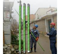 High-Voltage Insulated Rescue Hook, Electric Shock Prevention Emergency Repair Pole, for Power Stations & Factories, Lightweight Safety Tool(110kV 6-Sections 6m/19.7ft)