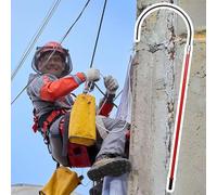 High Voltage Insulated Rescue Hook - Fiberglass Rescue Pole for Power Line Work, Electrician Emergency Equipment, Insulating Pole for Life-Saving Operations(1m/3.3ft(10kv))