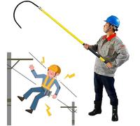 High Voltage Insulated Rescue Hook, Lightweight Anti-Electrocution Tool for Fire and Electrician Emergency Scenarios