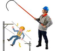 High Voltage Insulated Rescue Hook, Lightweight Anti-Electrocution Tool for Fire and Electrician Emergency Scenarios