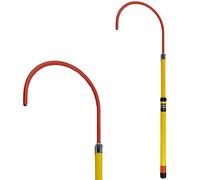 High-voltage insulating rescue pole,Electric Safety Rescue Hook, Anti-Shock Function, Extra Long Insulated Fiberglass Pole Hooks,Rescue Pole for Fitters,（2 Pcs,2-6 m/6.6-19.7 ft）
