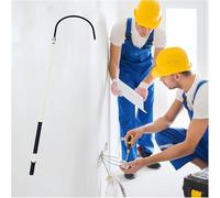 High-voltage insulating rescue pole,Electric Safety Rescue Hook, Non-Slip Handle, Ideal for Power Plant Fires,（White,1.5m/59in/4.9ft）