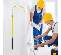 High-voltage insulating rescue pole,Electric Safety Rescue Hook, Non-Slip Handle, Ideal for Power Plant Fires,（Yellow,1.5m/59in/4.9ft）