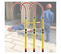 High-voltage insulating rescue pole,Electrical Rescue Hook with Extendable Fiberglass Pole, Ideal for Construction Sites and Substations,（3 Pcs,6.6-19.7 ft/2-6 m）