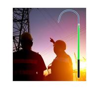 High-voltage insulating rescue pole,Insulated Electrical Rescue Hook with Fiberglass Handle for Electricians,（Green,1M/39.4IN/3.3FT）