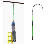 High-voltage insulating rescue pole,Insulated Fiberglass Emergency Pole for Electrical Safety, Ideal for Safe Power Tool Connections,（Green,3m/9.8ft）