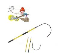 High-voltage insulating rescue pole,Insulated Portable Electrician Tool, Anti-Electrocution Equipment for Electric Work,（Yellow,3m/9.8ft）