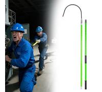 High-voltage insulating rescue pole,Insulated Rescue Hook with Electric Shock Protection,Safety Tool for Emergency Measures,for Power Plant and Vehicle Maintenance,（Green,3m/9.8ft）