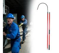 High-voltage insulating rescue pole,Insulated Rescue Hook with Electric Shock Protection,Safety Tool for Emergency Measures,for Power Plant and Vehicle Maintenance,（Red,3m/9.8ft）
