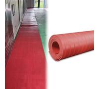 High Voltage Insulating Rubber Mat 6KV-35KV, 1m-10m Long, 3MM Thick, Electrical Safety Flooring for Ground Protection, Red, 1x8.5m (3.3x27.9ft)