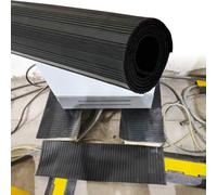 High Voltage Insulation Rubber Mat 6000V - 3mm Thick, 39in Wide, Cuttable Electrical Floor Blanket for Transformers & LT Control Panels (Black, 4x3.3ft, 1/8in)
