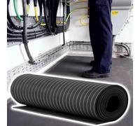 High Voltage Insulation Rubber Mat, Non-Conductive Electrical Safety Pad, Industrial Grade Insulating Sheet for Electrical Panels, Substations, Workshops, Anti-Slip, Heat Resistant