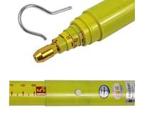 High Voltage Measuring Pole 2-Pack, 8m Insulated Telescopic Power Measurement Stick, Lightweight Epoxy Ruler for Substation & Tree Height Measurement (26.2ft) - Perfect for Electricians & Arborists