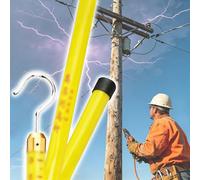 High Voltage Measuring Pole, Telescopic Insulated Rod for Lineman Power Line Work, Height Measurement Stick,Ideal for Electric Utility Applications