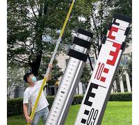 High Voltage Measuring Rod, Aluminum Grade Rod, Grading and Leveling Grade Rod is just Thick, Sided Aluminum Grade Rod, Telescopic Measuring(3m/9.8ft)