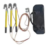 High Voltage Measuring Stick, Grounding Rod with 25 Sq mm Transparent Soft Copper Wire for Power Distribution Room, 10 KV, 0.5m - Durable Electrical Safety Solution