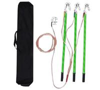 High Voltage Measuring Stick,High Voltage Grounding Rod with 25 Sq mm Transparent Soft Copper Wire for Power Distribution Room, 10 KV Yellow, 0.5m - Durable Electrical Safety Solution