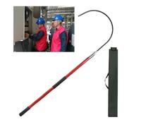 High Voltage Non-Conductive Electrical Safety Pole Stick - 1.5m (4.9ft) Body Pull Stick for Emergency Care & Safety Defense Tools (Red)