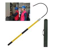 High Voltage Non-Conductive Electrical Safety Pole Stick - 1.5m/4.9ft Body Pull Stick for Emergency Care & Defense - Essential Safety Tool (Yellow)