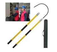 High Voltage Non-Conductive Electrical Safety Pole Stick - 6.6ft Body Pull Stick & Emergency Defense Tool for Commercial Use (Yellow)