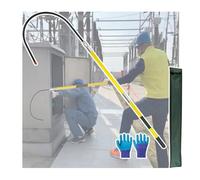 High-Voltage Non-Conductive Safety Pole 3-10 FT, Emergency Body Pull Stick, Life-Saving Electrical Defense Tool (Yellow, 2m/78.7in, 110KV)